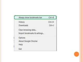 Google chrome favorites location
