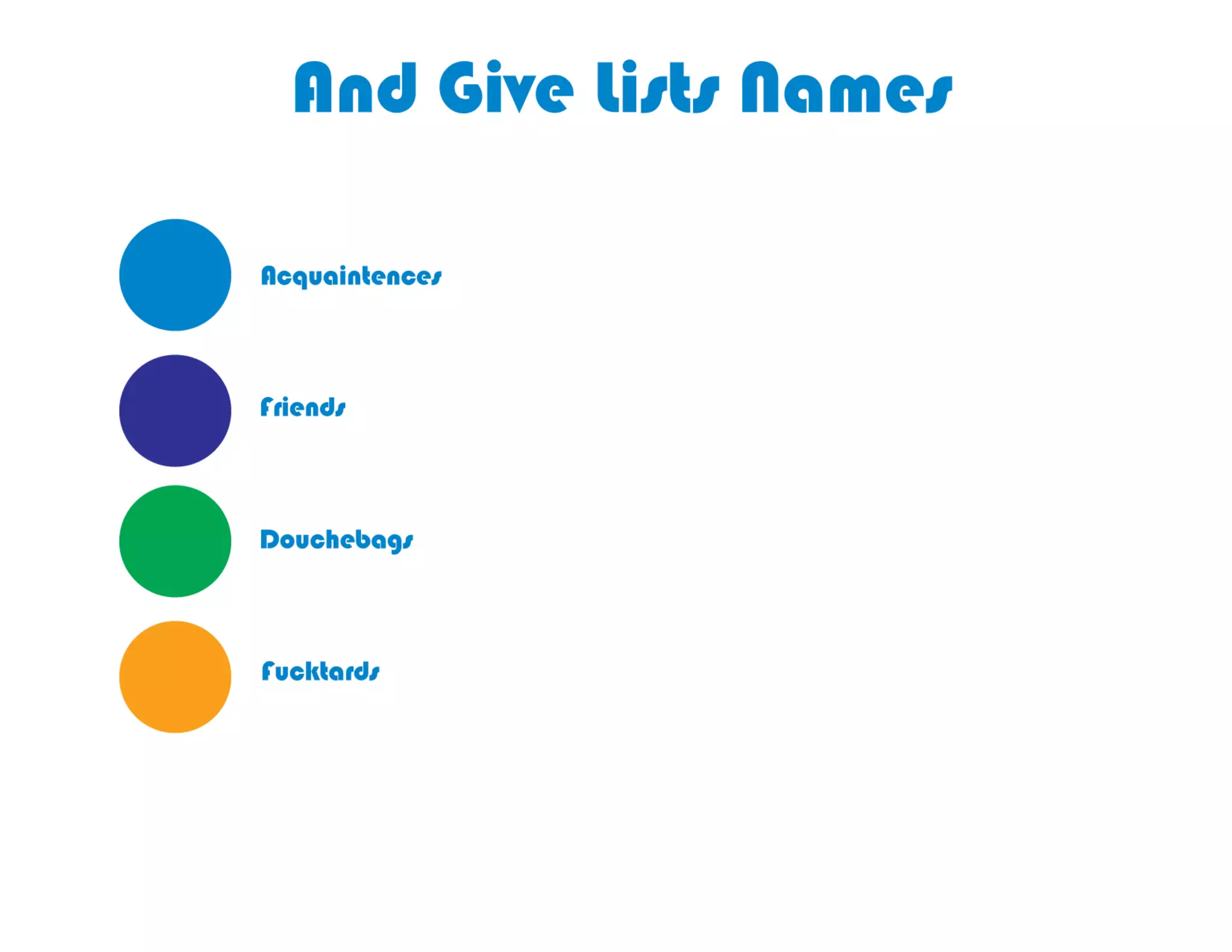 You	
  can	
  give	
  your	
  Google	
  Circles	
  
              names	
  or	
  lables	
  
 