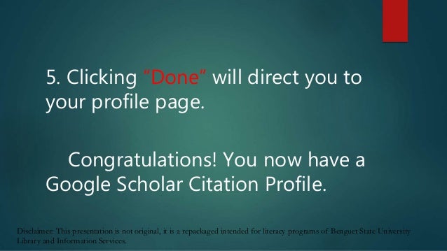 How to create your Google Citation Profile