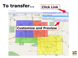 To transfer… Click Link  Customize and Preview  