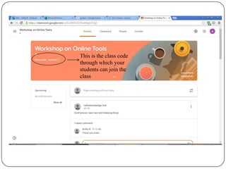 This is the class code
through which your
students can join the
class
