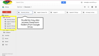 Google Drive Class Notes Introduction to Google Classroom | PDF
