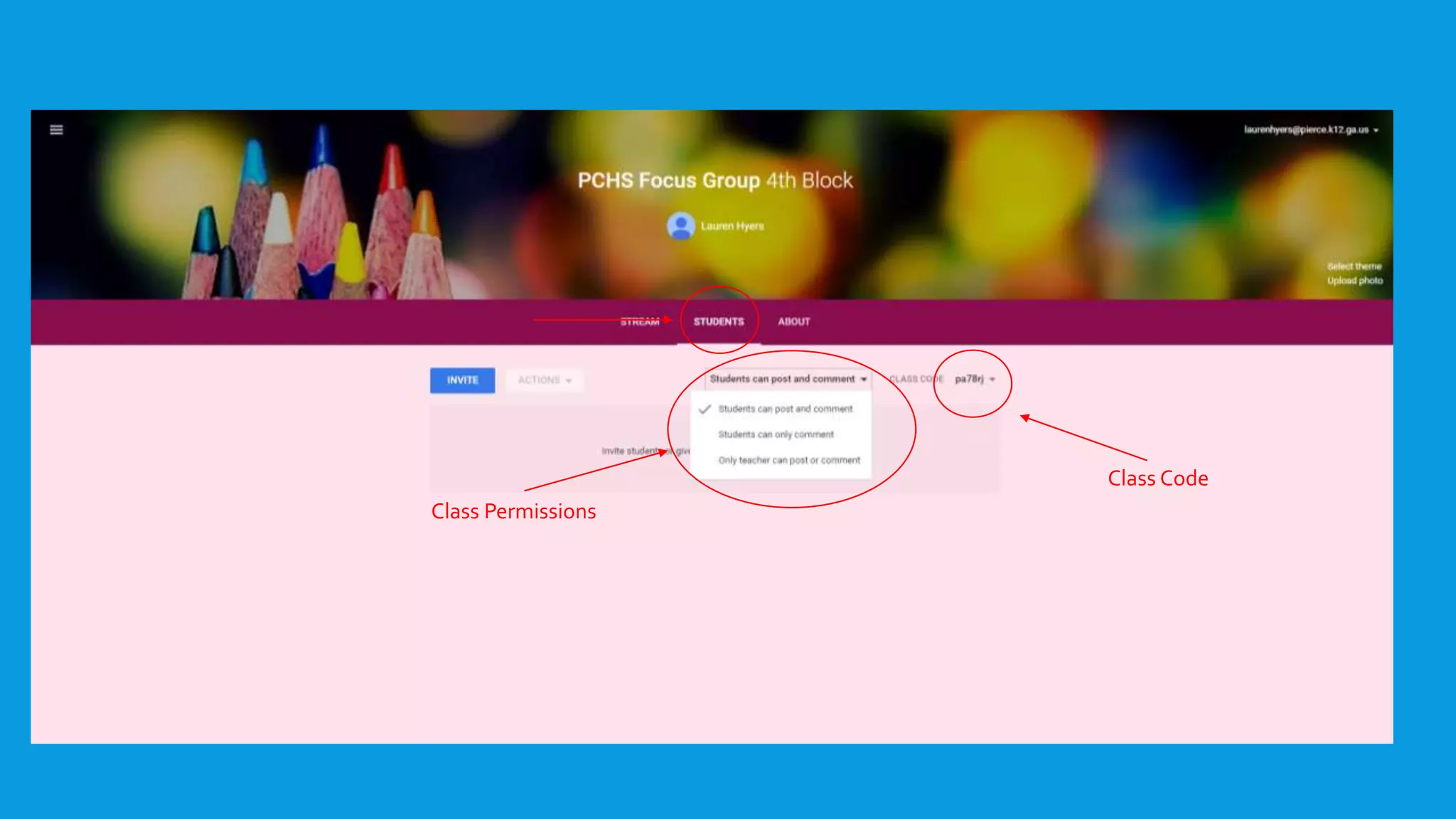 Class Permissions
Class Code