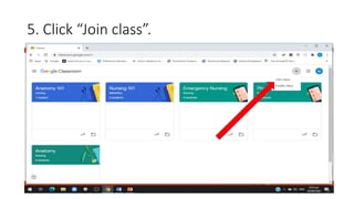 5. Click “Join class”.
 
