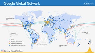 FASTER (US, JP, TW)
2016
Unity (US, JP)
2010
SJC (JP, HK, SG)
2013
Edge points of presence >100
Monet (US, BR) 2017
Network sea cable investments
PLCN Unity (HK, LA)
2018
Indigo (SG, ID, AU)
2019
Tannat (BR, UY, AR) 2017
Junior (Rio, Santos)
2017
Google global cache edge nodes (>800)
Google Global Network
Network
 