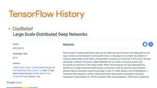 TensorFlow History
• DistBelief
 
