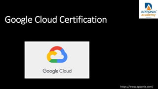 Google Cloud Certification
https://www.apponix.com/
 