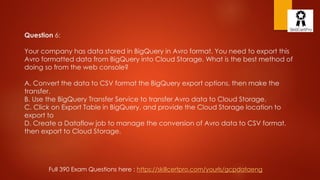 Google cloud Professional Data Engineer practice exam test 2020 | PPT