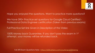 Google cloud Professional Data Engineer practice exam test 2020 | PPT