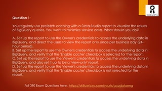 Google cloud Professional Data Engineer practice exam test 2020 | PPT