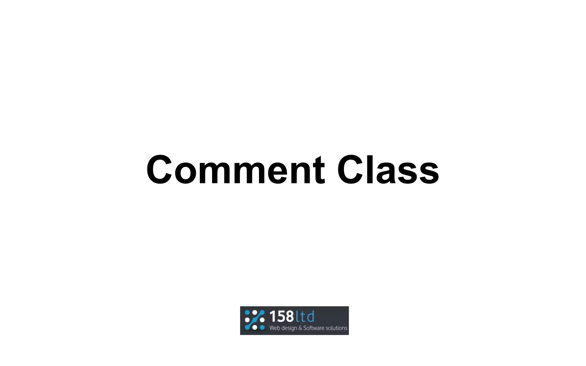 Comment Class

 