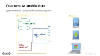 Vous pensez l'architecture
ça ressemblerait à quelque chose dans ce genre




                                                 #devfestnantes
 