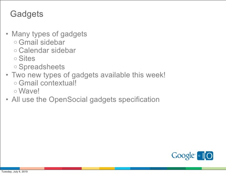 Gadgets • Many types of