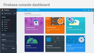 Firebase console dashboard
 