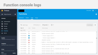 Function console logs
 