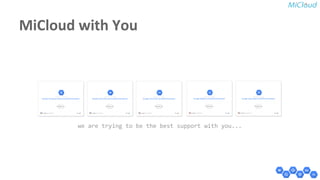 MiCloud with You 
we are trying to be the best support with you... 
 