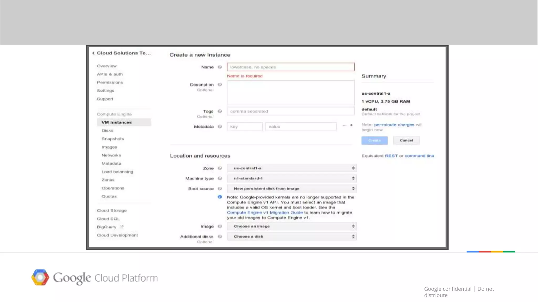 Google confidential │ Do not
distribute
Google confidential │ Do not
distribute
Machine Types
 
