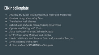 Elixir Error Reporting Google cloud run + elixir boilerplate | PDF
