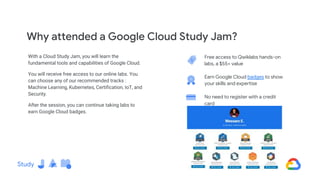 Google cloud study jam 2019 #cloud studyjam | PPTX