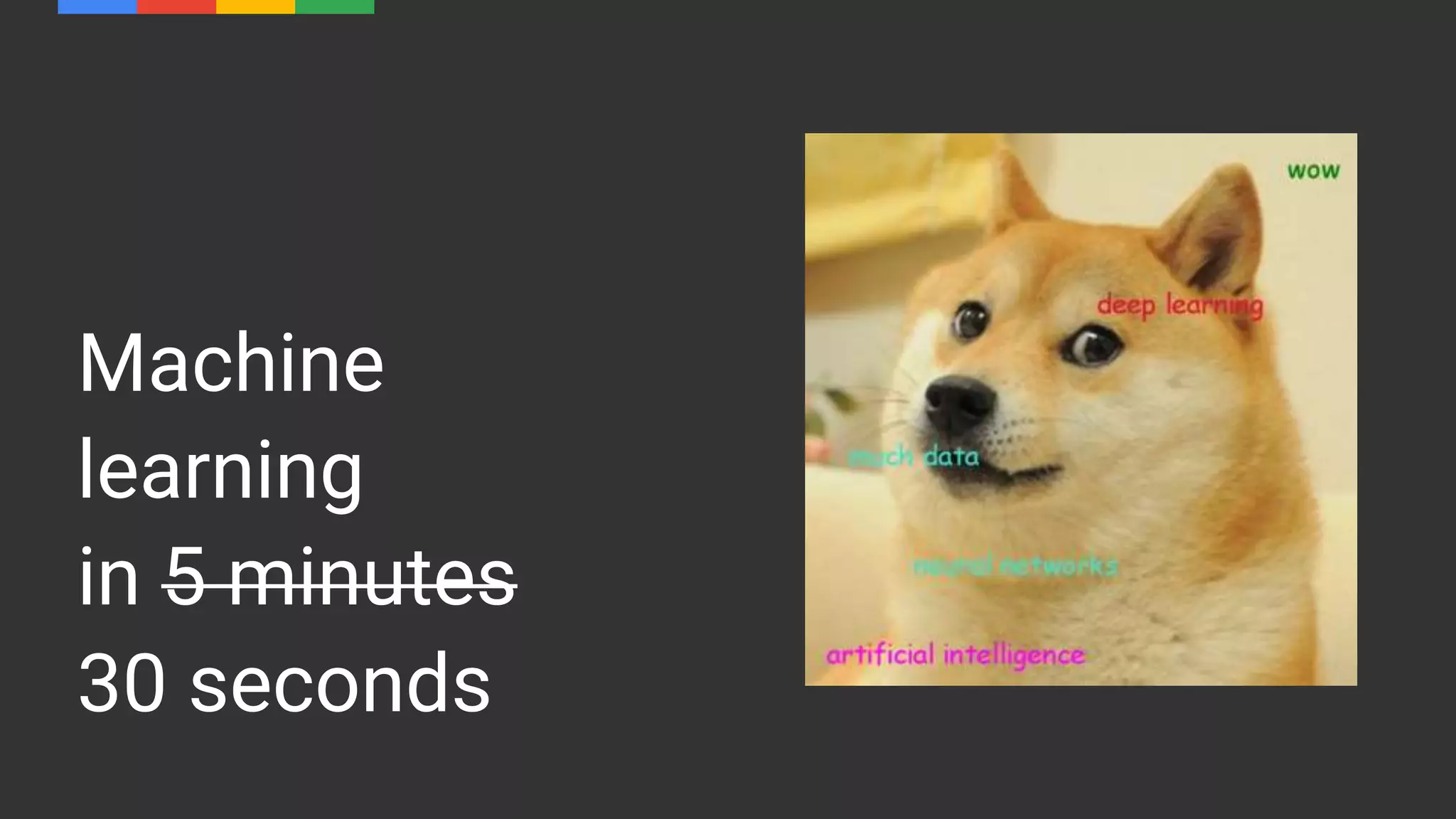 Machine
learning
in 5 minutes
30 seconds
 