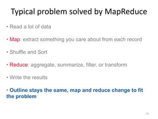 Infrastructure for Search SystemsSeveral key pieces of infrastructure:	– GFS	– MapReduce	– BigTable22