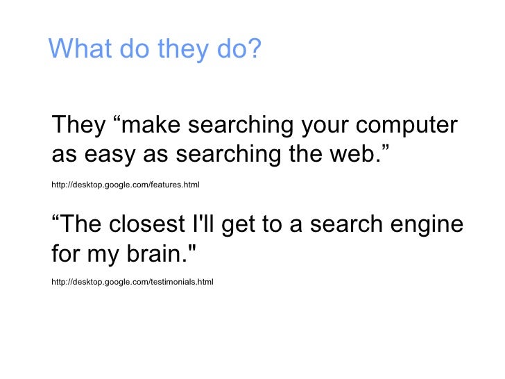 Google Desktop Searching
