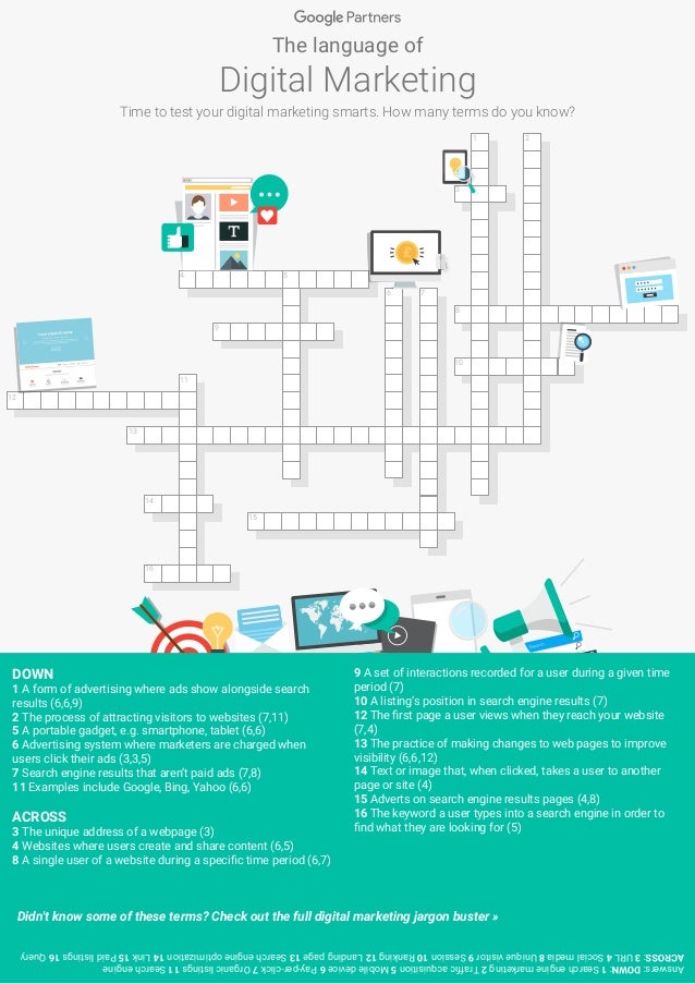 Google Digital Marketing Crossword Puzzle Google Digital Marketing Crossword Puzzle
