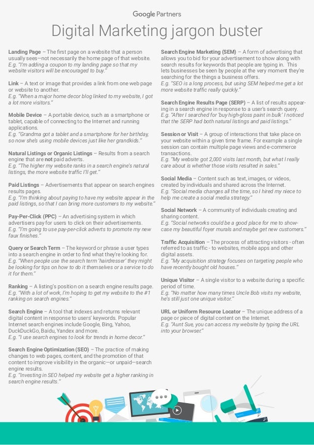 Google Digital Marketing Jargon Buster