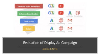 Evaluation of Display Ad Campaign
Jasmine S. Torres
 