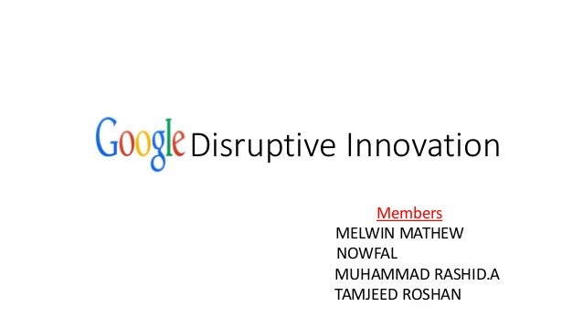 Google S Disruptive Innovation