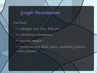 salvarea avantajoasa a documentelor create. 