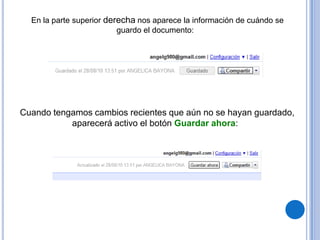 Para ello haremos clic en el desplegable Crear nuevo.Como queremos crear un nuevo documento de texto, pulsamos en Documento. Se abrirá una nueva ventana o pestaña del navegador, en la que nos aparece una pantalla como ésta (en el caso de documentos de texto).