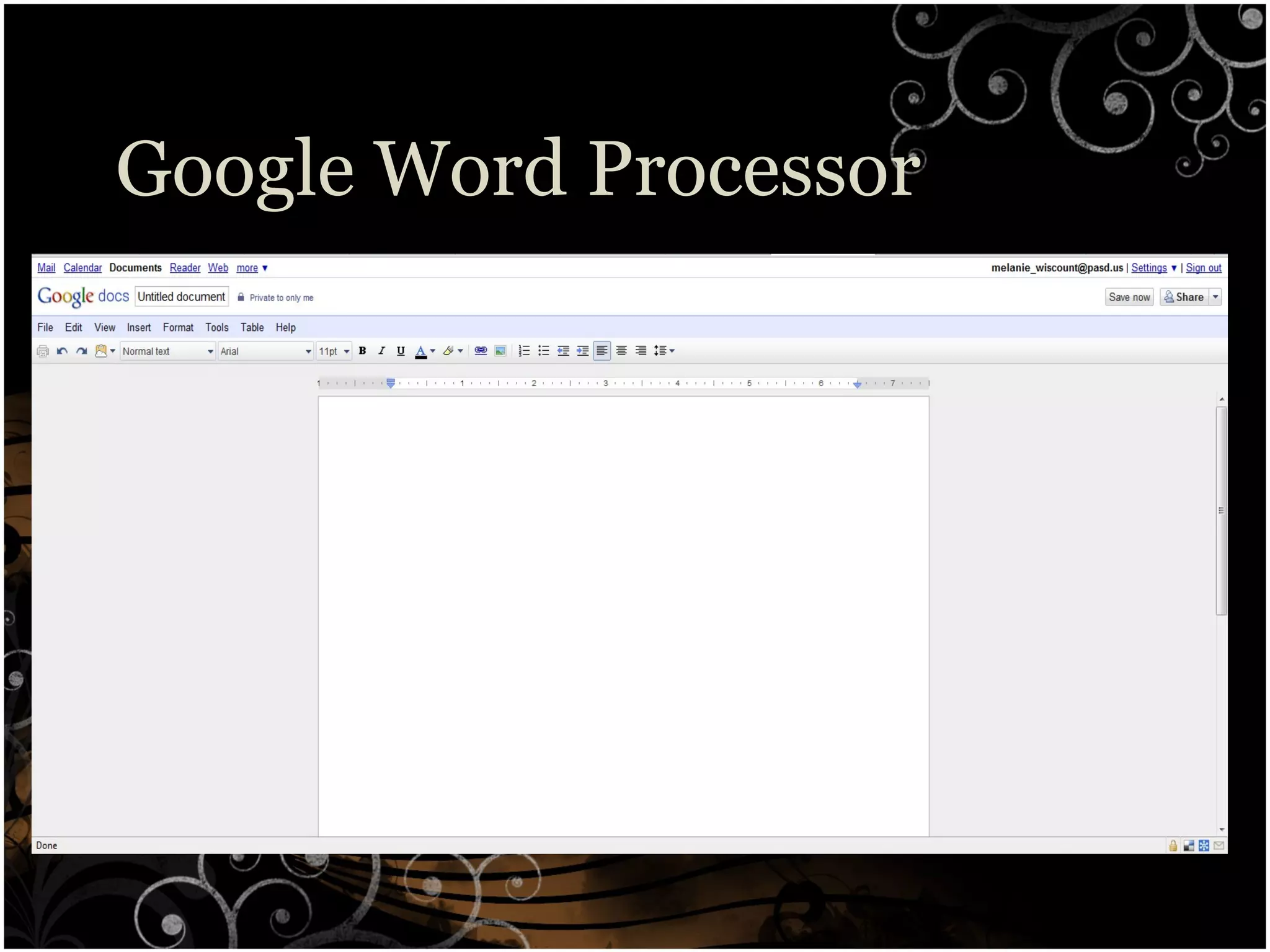 Google Word Processor
 