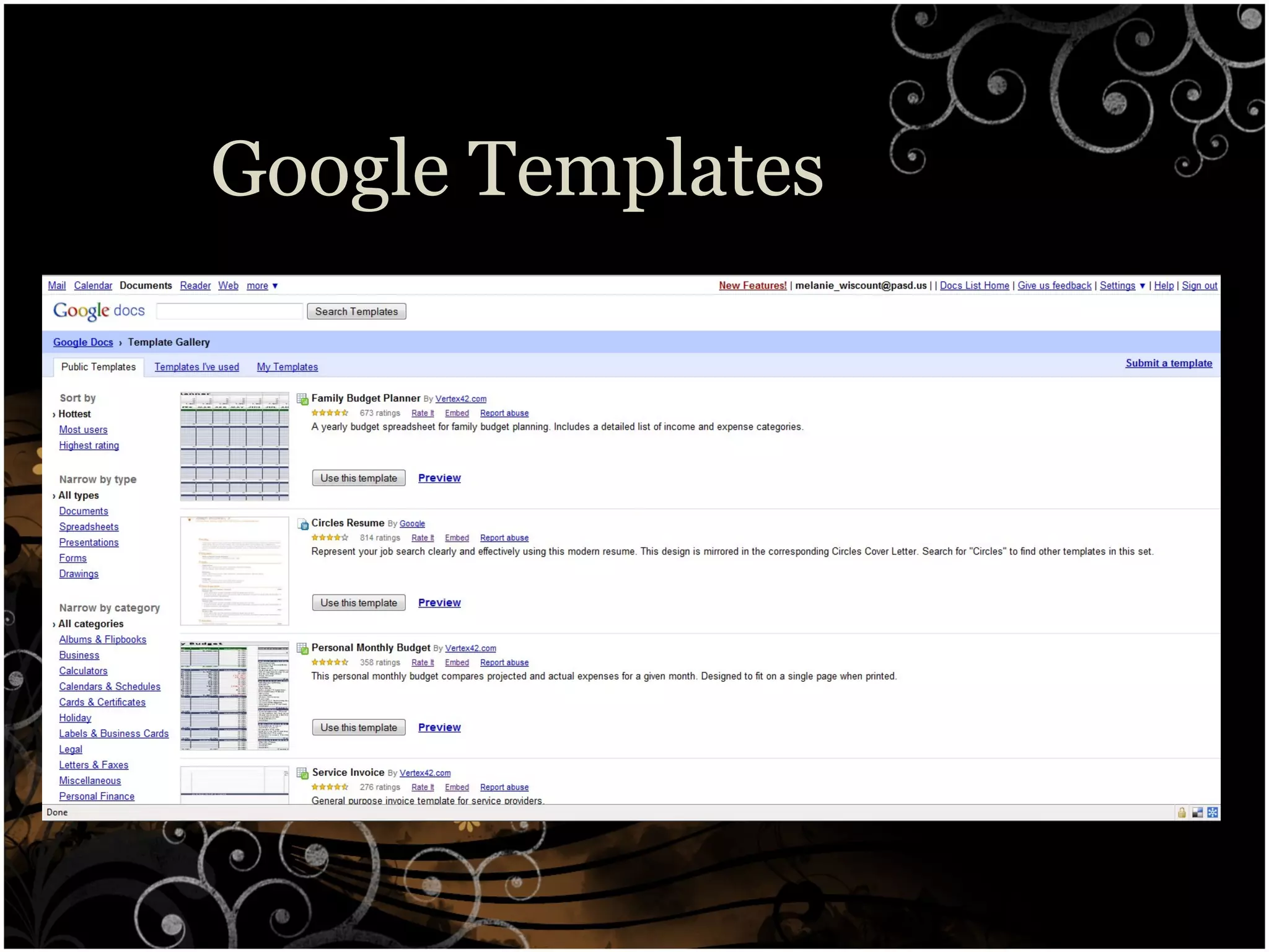 Google Templates
 