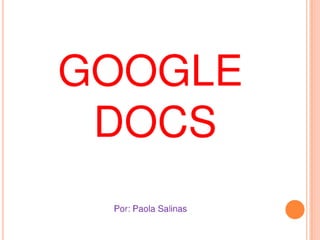Google docs....