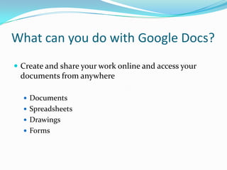 What will Google Docs do for Giant Eagle?