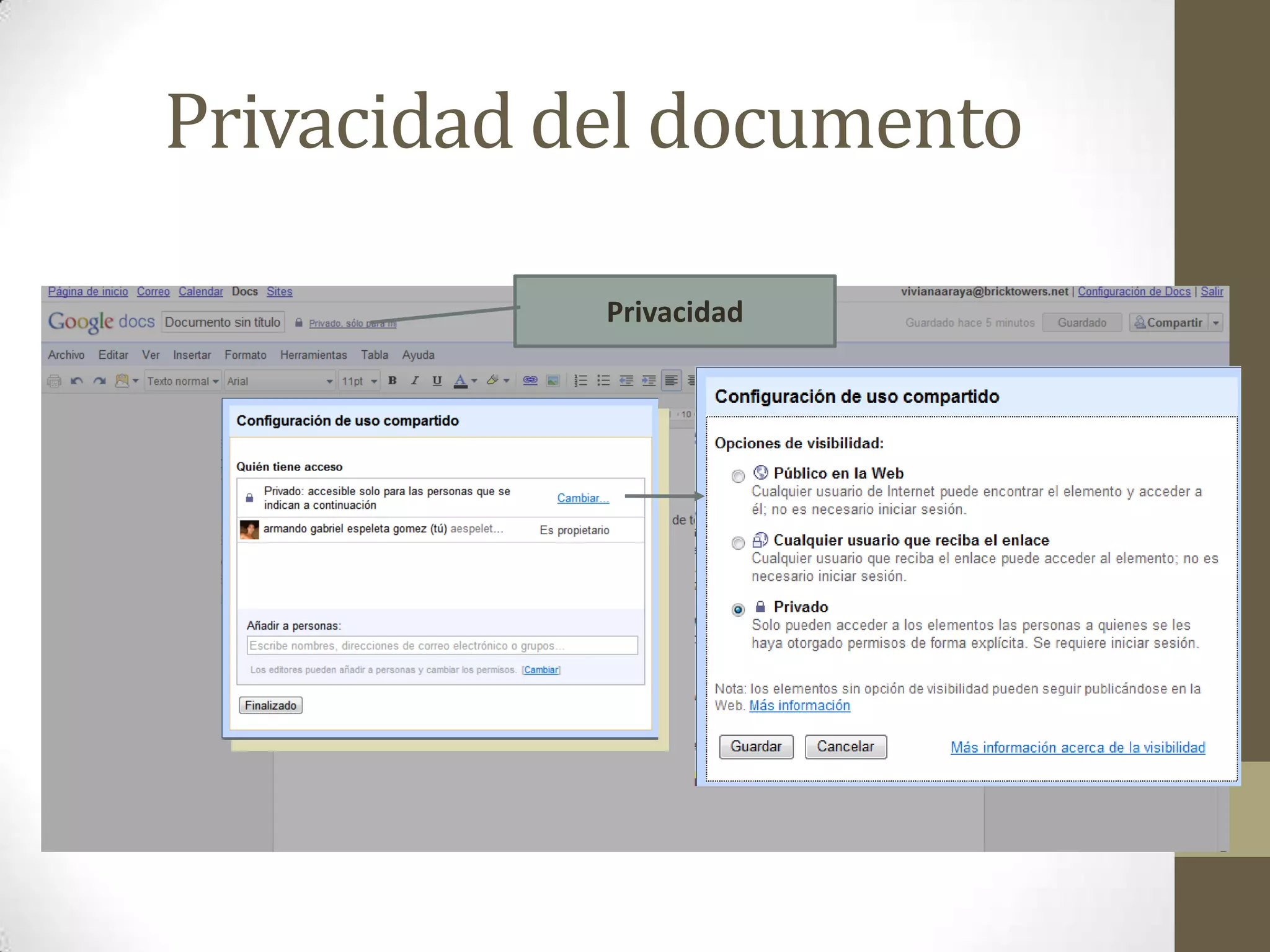 Privacidad del documentoPrivacidad