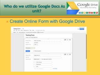  Create Online Form with Google Drive
 