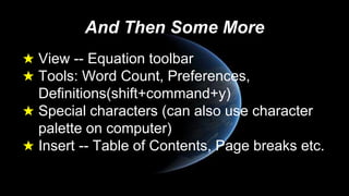 Google Docs: Beyond Word Processing | PPTX