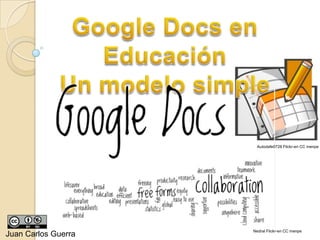 Google Docsen Educación Un modelo simple Autodafe0728 Flickr-en CC menpe NedralFlickr-en CC menpe Juan Carlos Guerra 