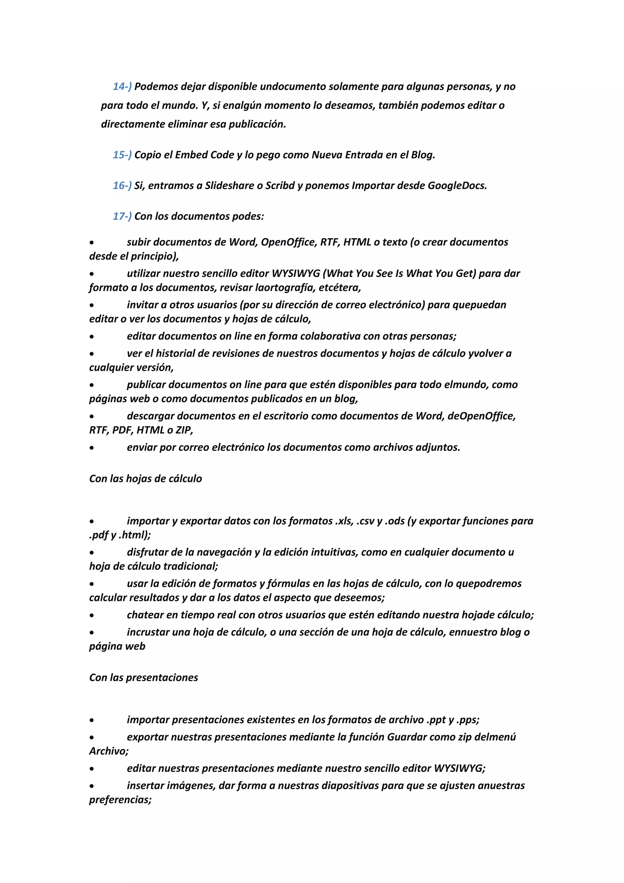 Google docs. leandro