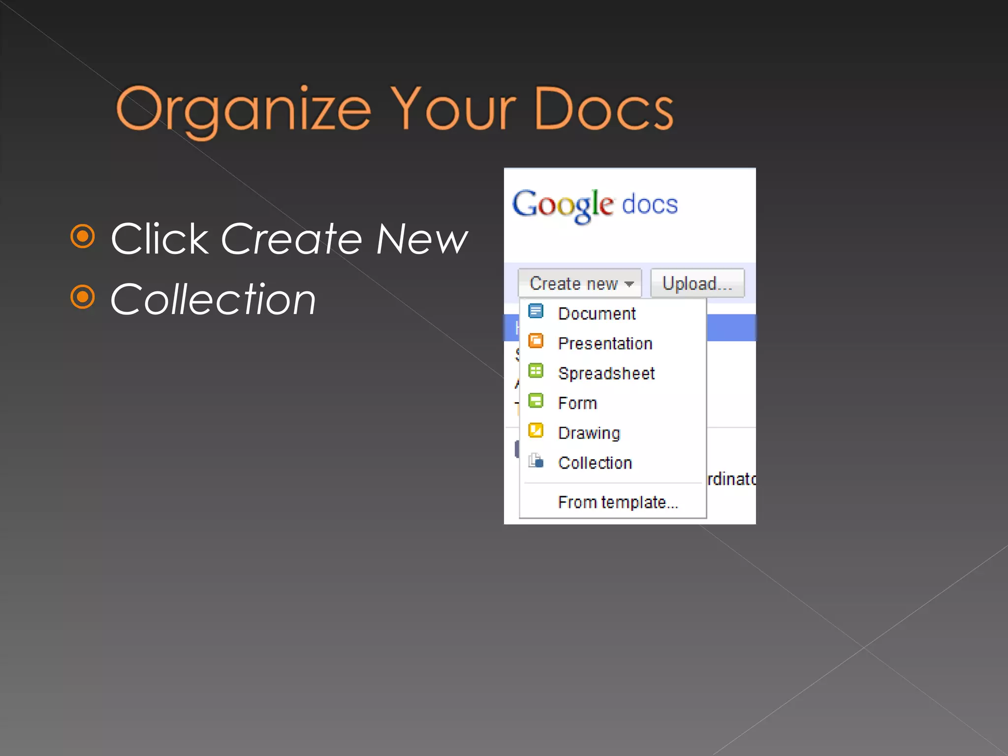 Click  Create New Collection 