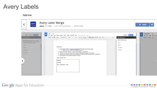 Google Education Trainer
Avery Labels
 