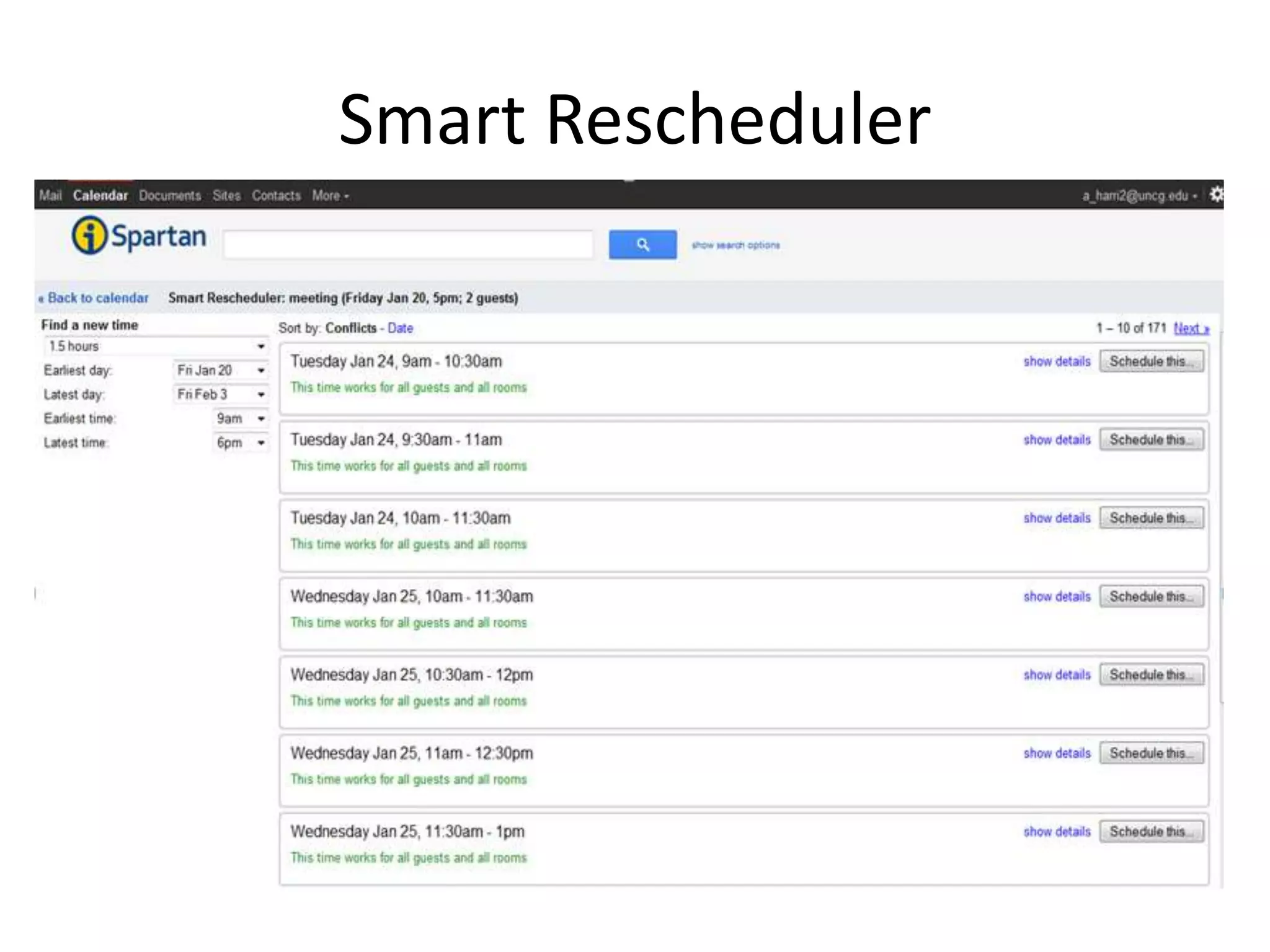 Smart Rescheduler
 