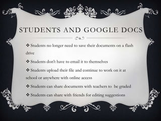 Google docs in the classroom