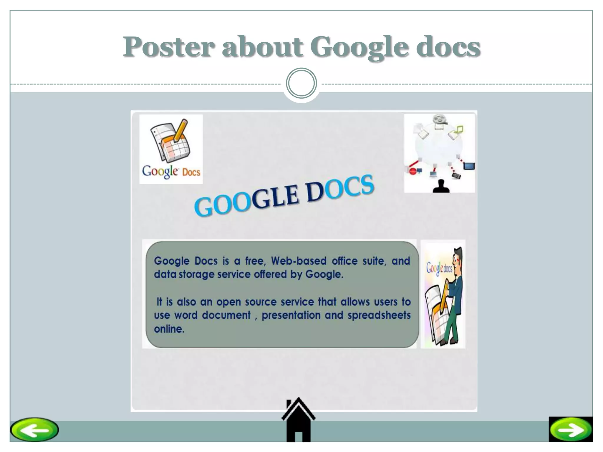 Poster about Google docs
 