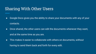Google Docs Presentation | PDF
