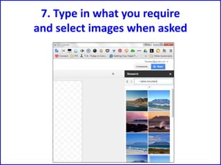 7. Type in what you require
and select images when asked
 