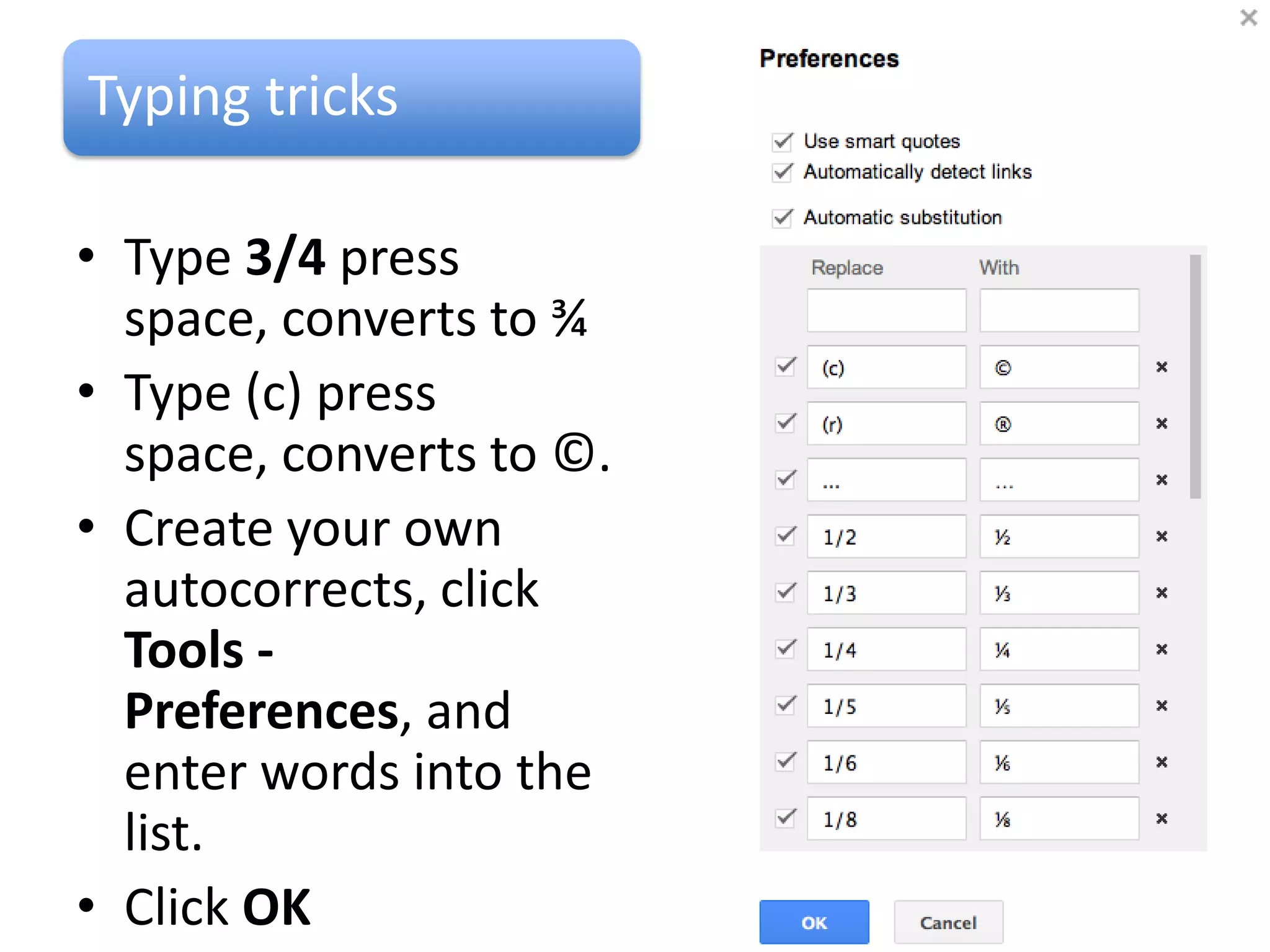 Research Tool
• Go to Tools – Research
• Type in Research word
To add a picture
• Click and drag the picture of your
   choice onto the Google Doc
See a Preview
• Click on Preview
   to see a preview
   of the webpage
Insert a Link
• Inserts a hyperlinked link on your Doc

Cite
• Inserts a footnote citing the website
 