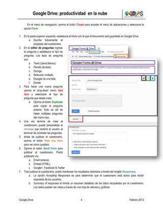 Google Drive: Productividad en la nube | PDF
